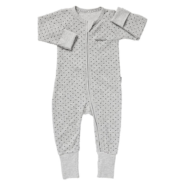 Bonds Poodlette Zip Wondersuit - Grey Marle/Absolute Steel Spot