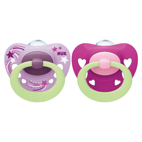 NUK Signature Nights Silicone Soother Girl