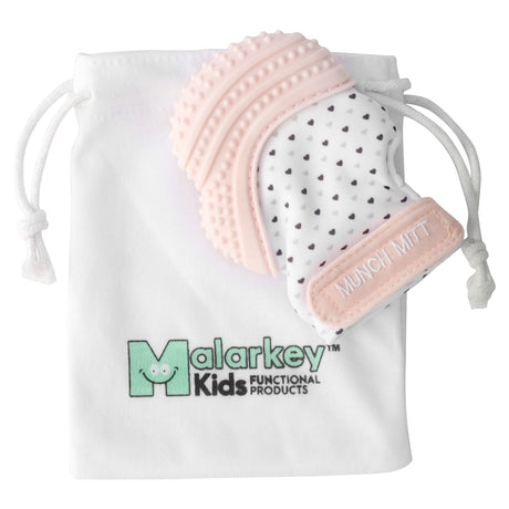 Malarkey Munch Mitt Teething Mitten - Pastel Pink