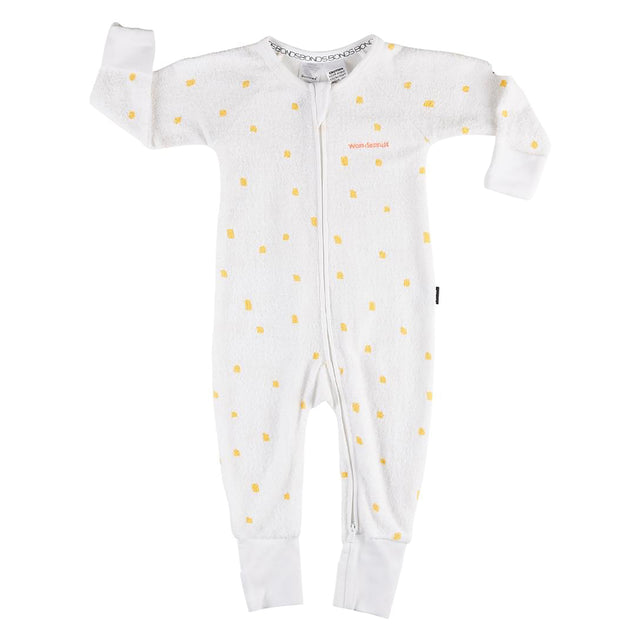 Bonds Poodlette Zippy Wondersuit Spot White & Lemon