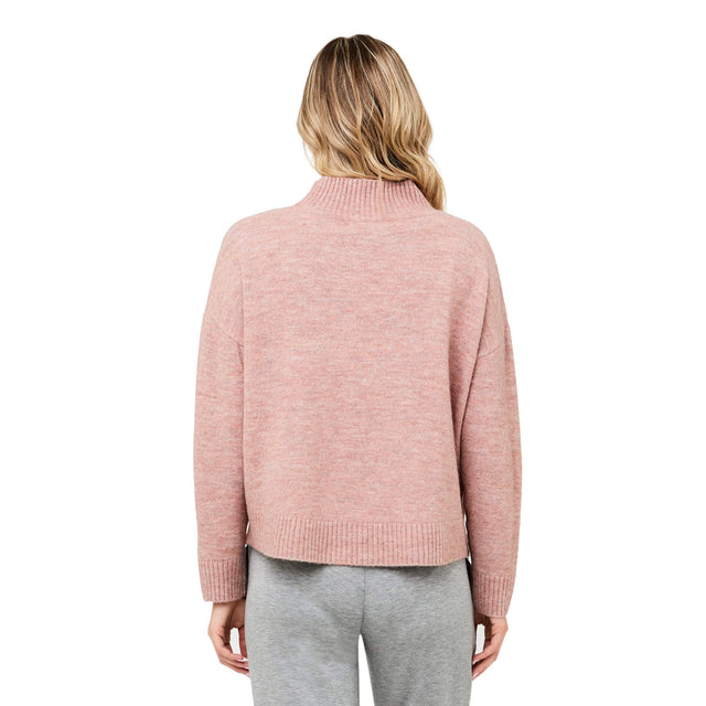 Ripe Jade Crop Nursing Knit - Dusty Pink