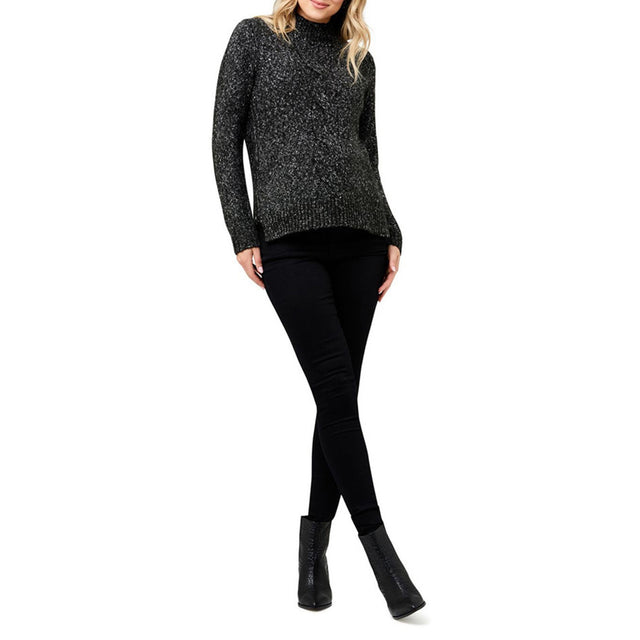 Ripe Cable Nursing Knit - Black