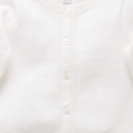 PureBaby Cotton Cardigan - White