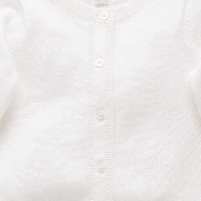 PureBaby Cotton Cardigan - White