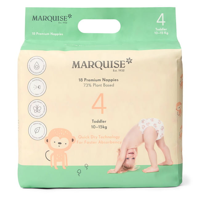 Marquise Toddler Nappies 18pk Size 4