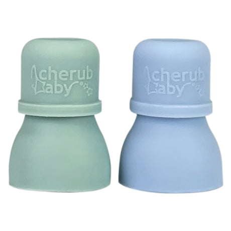 Cherub Baby Silicone Food Pouch Soft Spouts 2 Pack