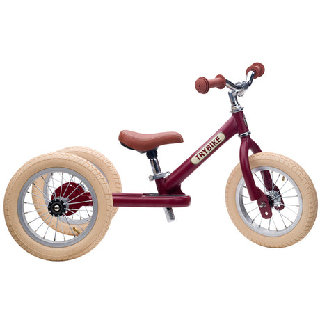 Trybike Vintage Red 2 in 1 Balance Bike