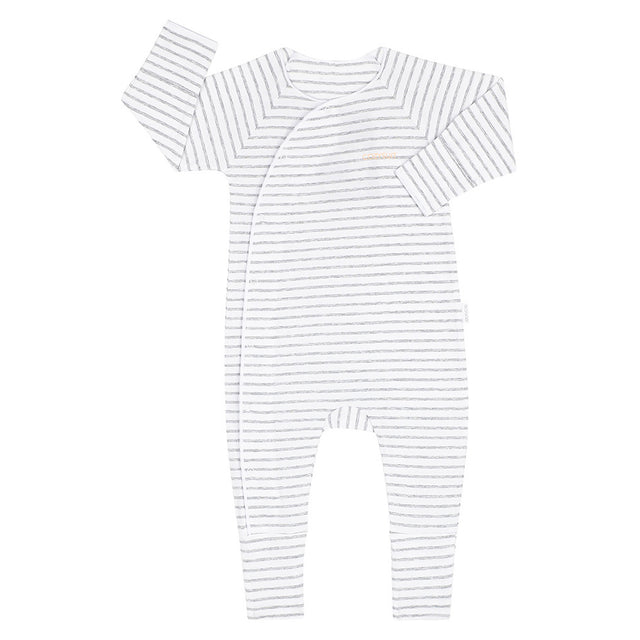 Newbies Cozysuit White & Grey Stripe