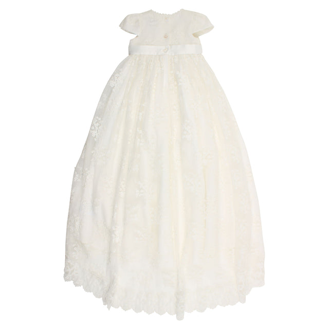 Bebe Hi Low Christening Dress Ivory