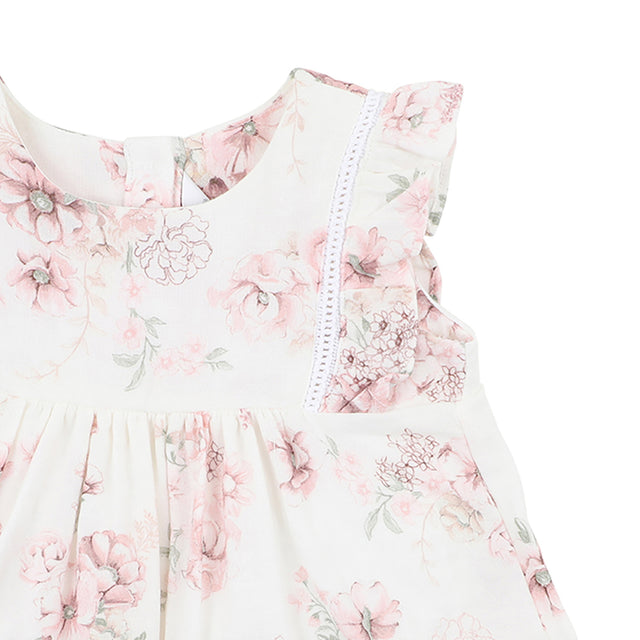 Bebe Amelie Floral Print Overlay Dress