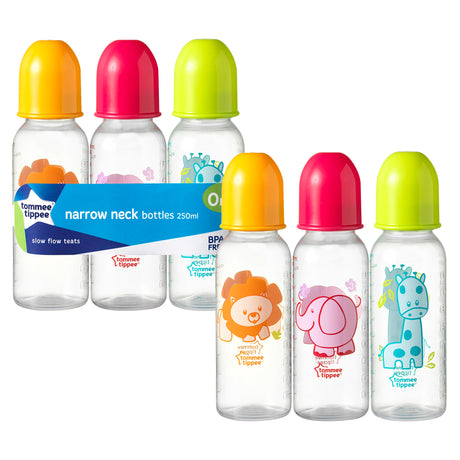 Tommee Tippee Narrow Neck Bottles 250ml 3PK