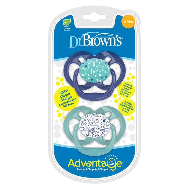 Dr Browns Stage 2 Pacifier Science Blue 2 Pack