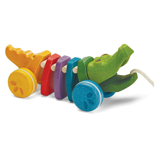 Plan Toys Rainbow Alligator Pull Along