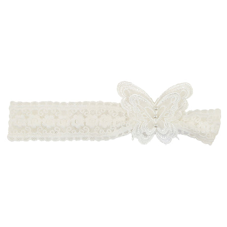 Bebe Lace Butterfly Headband Ivory