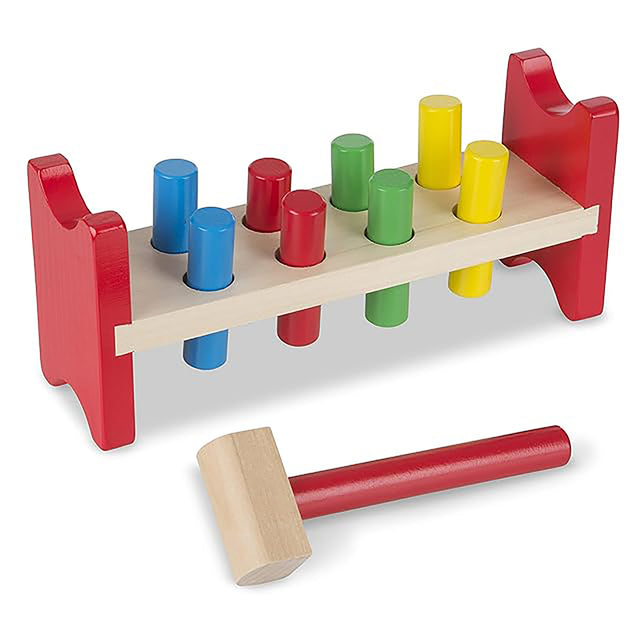 Melissa & Doug Classic Wooden Toy - Pound-A-Peg