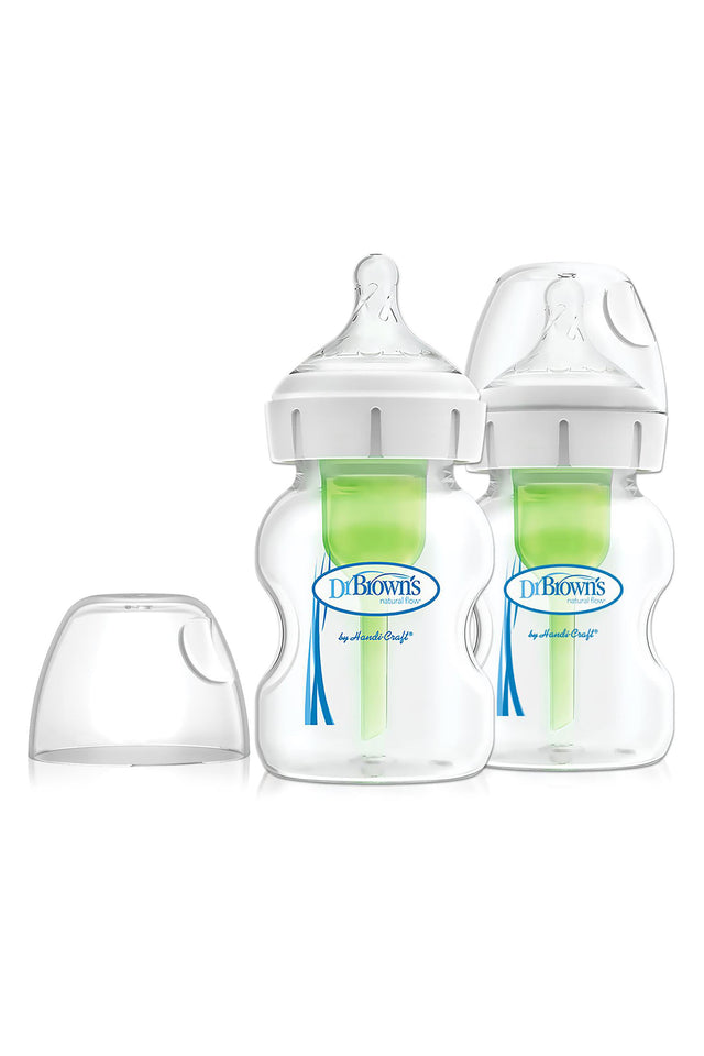 Dr Browns Options Wide Neck Anti-Colic Feeding Bottle, (150ml)(Pack of 2)