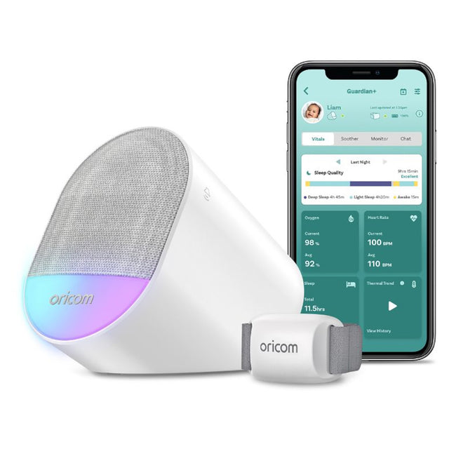 Oricom Guardian Plus Wearable Sleep Tracker + Smart Soother (OBHGPLUS)