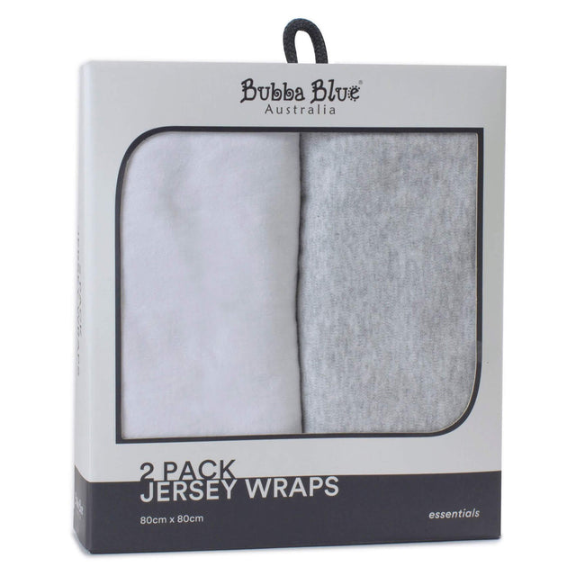 Bubba Blue Everyday Essentials 2PK Jersey Wraps White & Grey