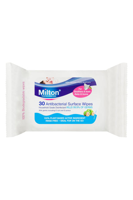 Milton Antibacterial Surface Wipes, (Pack of 30)