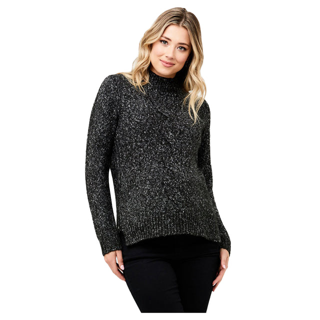 Ripe Cable Nursing Knit - Black