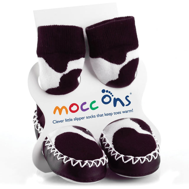 Sock Ons Mocc Ons Cow Print