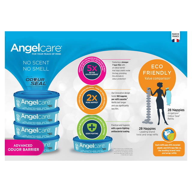 Angelcare Nappy Refill Cassette 4 Pack