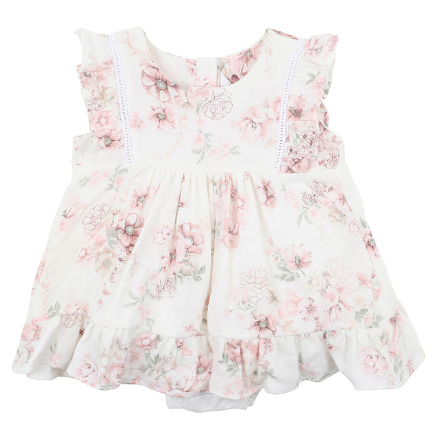 Bebe Amelie Floral Print Overlay Dress