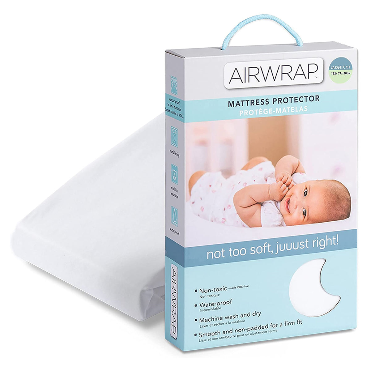 Airwrap Mattress Protector Large Cot
