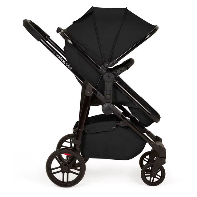 Ickle Bubba Moon All In One Four Wheel Pram Black & Black