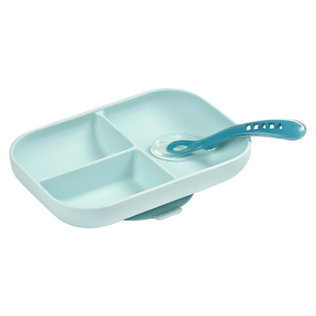 Beaba Silicone Suction Divided Plate & Spoon