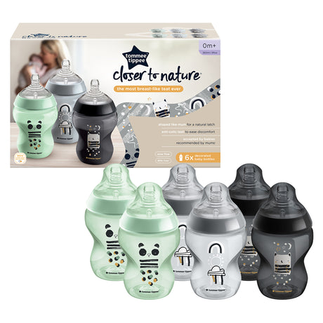 Tommee Tippee BlueFeeding Bottles 260ml 6PK