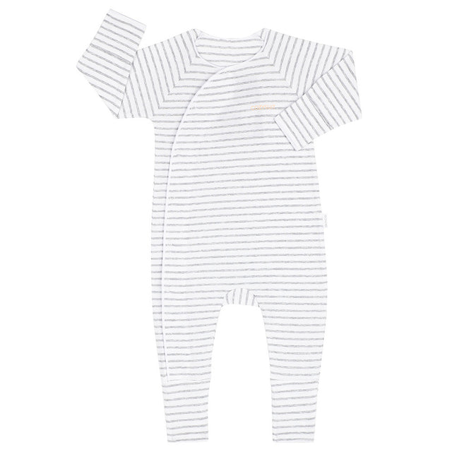 Newbies Cozysuit White & Grey Stripe