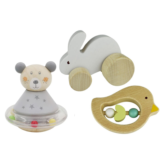 Calm & Breezy Baby Gift Set Bunny Bird Bear 3pcs