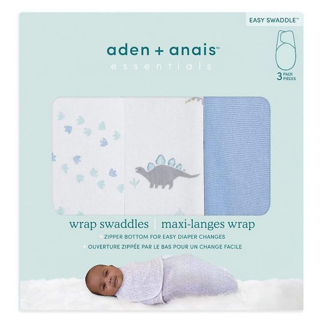 Aden & Anais Dino Rama 3 Pack Easy Swaddle Wraps