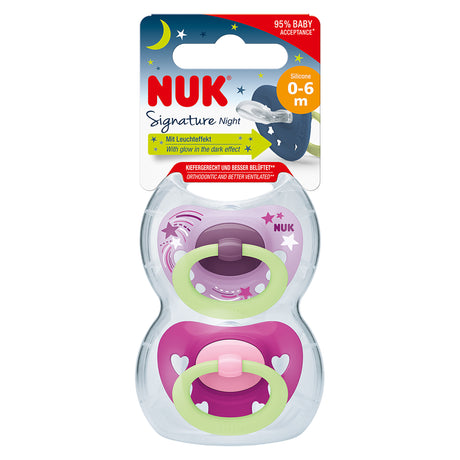 NUK Signature Nights Silicone Soother Girl