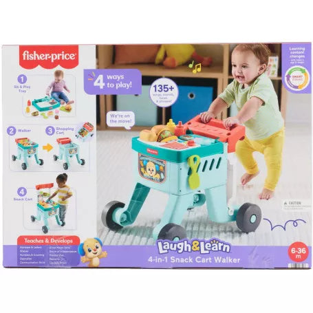 Fisher-Price Laugh & Learn 4-In-1 Snack Cart Walker